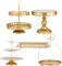 Gold 5Pcs Cake Stands Set Metal Round Cupcake Holder Cookies Dessert Display Plate Serving Tower Tray Platter